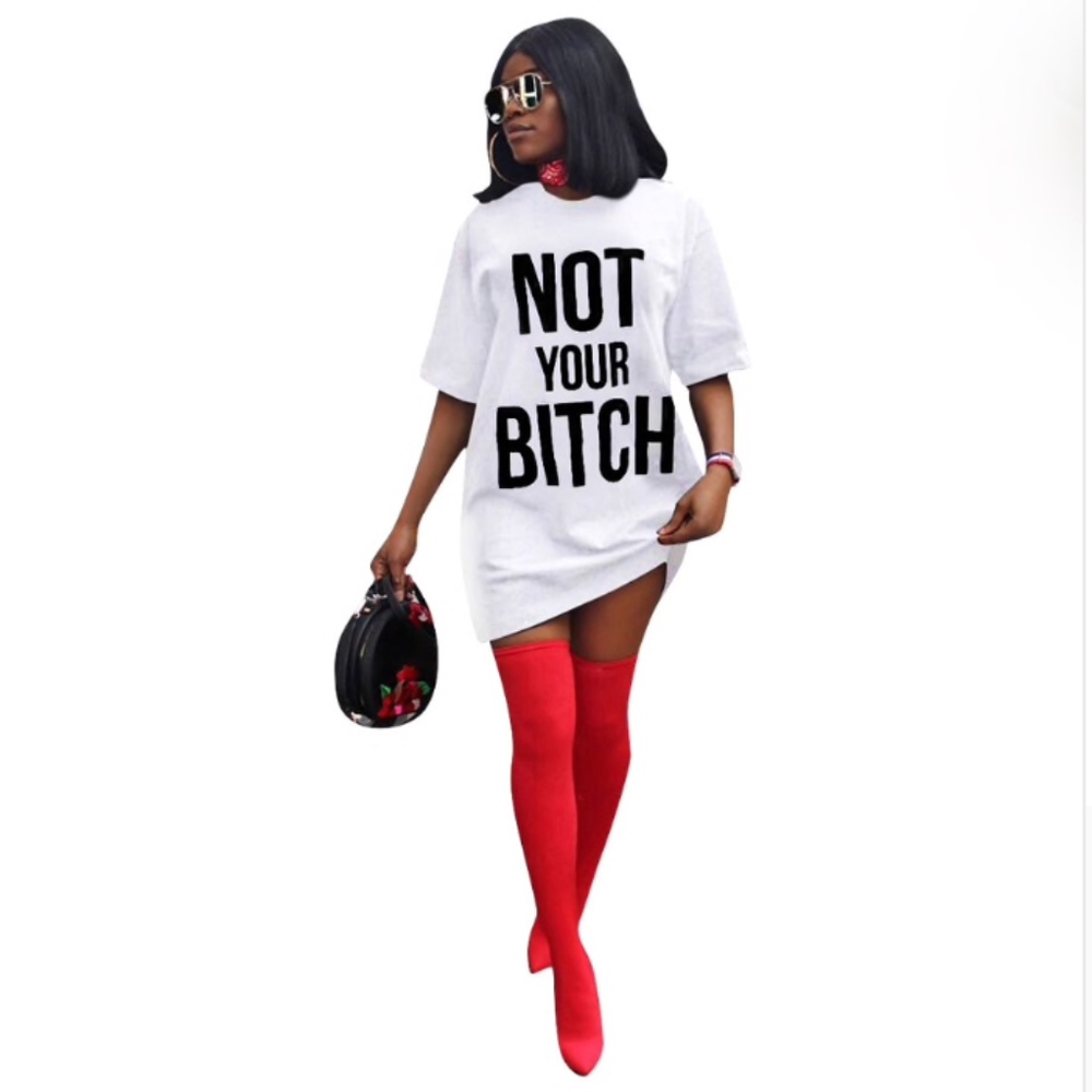 COPY - "Not Your BI%$H!" Insta Baddie Mini Dress